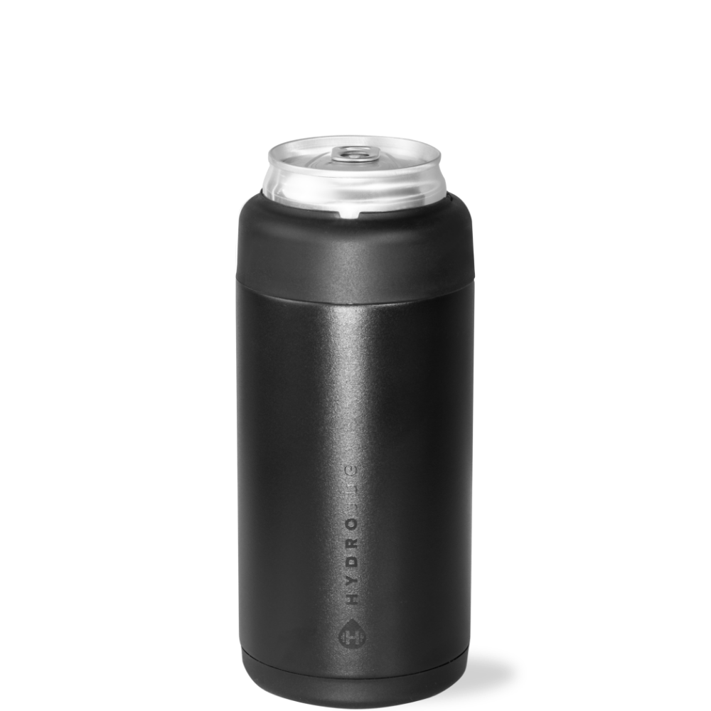 Black Slim Can Cooler 12oz